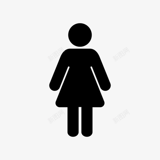 女人人用户图标svg_新图网 https://ixintu.com 人 女人 用户