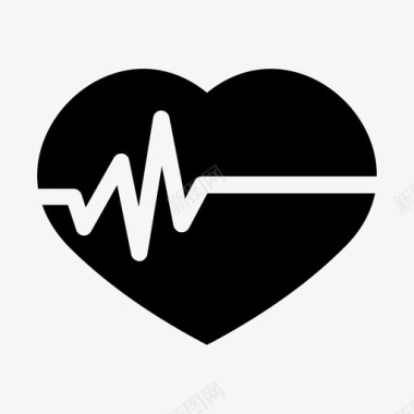 爱健康心跳图标图标