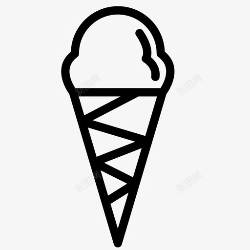 冰淇淋筒冷的食物图标svg_新图网 https://ixintu.com 冰淇淋筒 冷的 食物 食物1