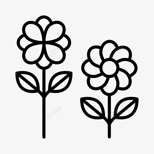 花卉植物学花园图标svg_新图网 https://ixintu.com 春天 植物学 花卉 花园