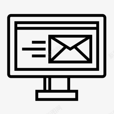 电子邮件计算机连接图标图标