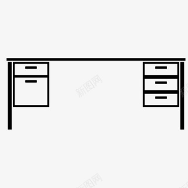 书桌柜台家具图标图标