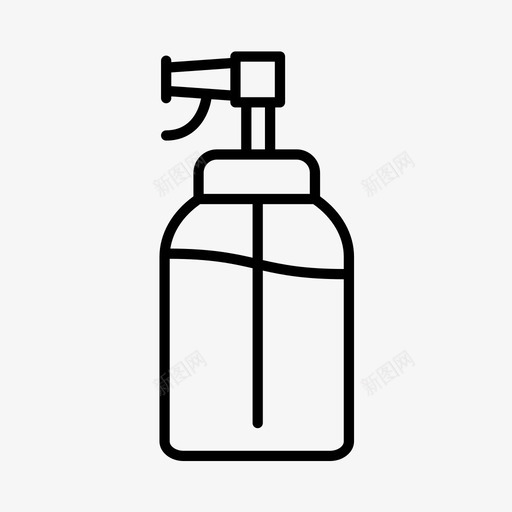 瓶子美容化妆品图标svg_新图网 https://ixintu.com 化妆品 喷雾瓶 液体 瓶子 美容