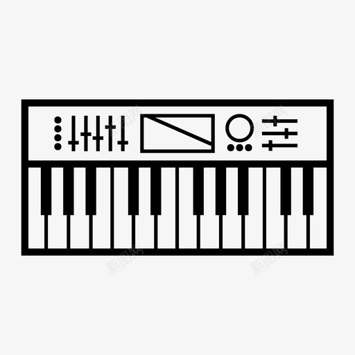键盘伴奏乐队图标svg_新图网 https://ixintu.com 乐器 乐队 伴奏 钢琴 键盘 音乐