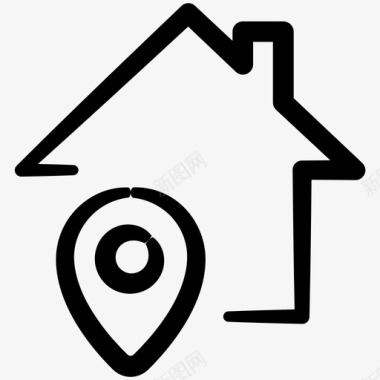 住宅位置住宅定位销inky房地产第三卷图标图标