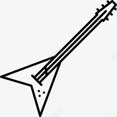 重型金属电吉他音乐图标图标