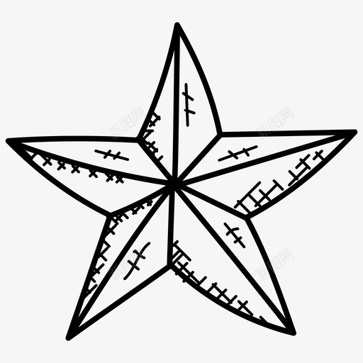 星装饰星五角星图标svg_新图网 https://ixintu.com 五角星 星 星形 空间和飞机涂鸦图标 装饰星