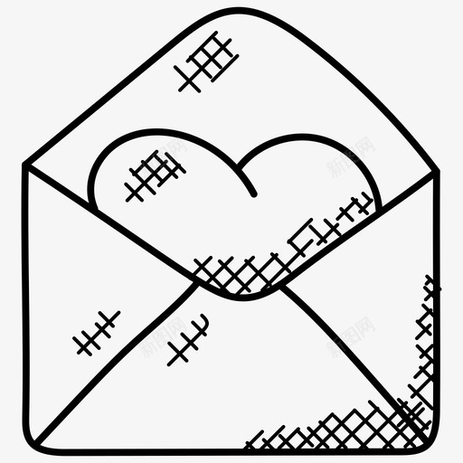 心形字母半心形张贴图标svg_新图网 https://ixintu.com 半心形 张贴 心形字母 爱情和浪漫涂鸦图标