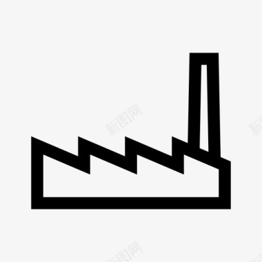 工业城市工厂图标图标