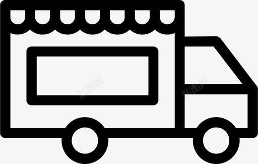 食品车烹饪食品运输图标图标