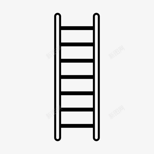 梯子施工水平仪图标svg_新图网 https://ixintu.com 工具 施工 梯子 楼梯 水平仪
