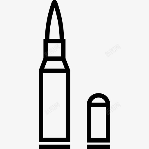 两颗子弹军事基地直线型图标svg_新图网 https://ixintu.com 两颗子弹 军事基地 直线型