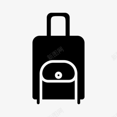 有轮子的行李旅行图标图标