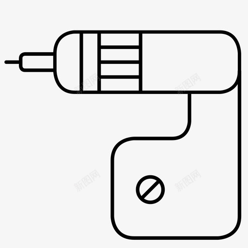 电钻建筑机器图标svg_新图网 https://ixintu.com 工具 建筑 机器 电钻