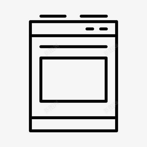 烤箱电器烹饪图标svg_新图网 https://ixintu.com 女佣 家务 家政 烤箱 烹饪 电器