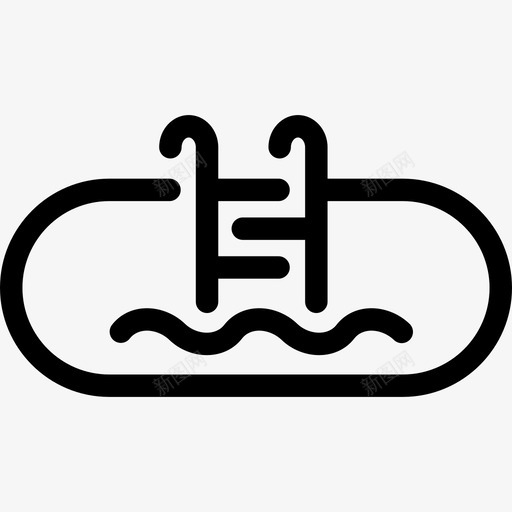 池入口线性图标svg_新图网 https://ixintu.com 池入口 线性