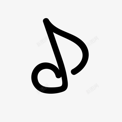 音乐手绘音符图标svg_新图网 https://ixintu.com 手绘 音乐 音符
