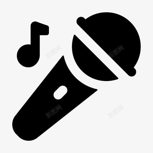 唱歌娱乐麦克风图标svg_新图网 https://ixintu.com jumpicon娱乐标志符号 唱歌 娱乐 音乐 麦克风