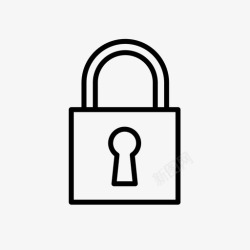 安全标准化锁钥匙孔安全图标高清图片
