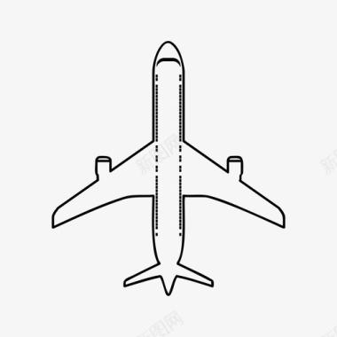 飞机航空公司商用飞机图标图标