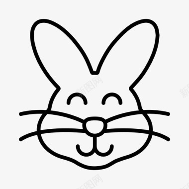 复活节兔子节日兔子图标图标