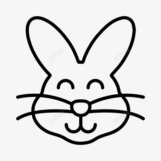 复活节兔子节日兔子图标svg_新图网 https://ixintu.com 传统 兔子 复活节兔子 节日