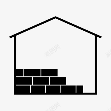 建筑砖墙开发图标图标