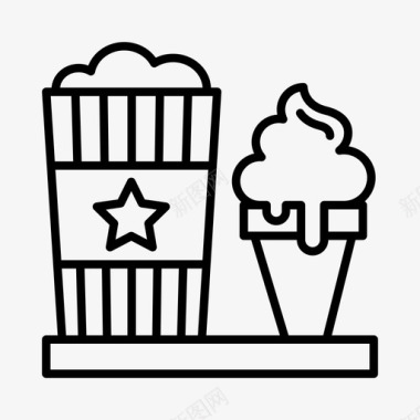 垃圾食品甜点吧冰淇淋图标图标