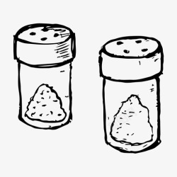 厨房盐味精罐盐和胡椒瓶厨房胡椒瓶图标高清图片
