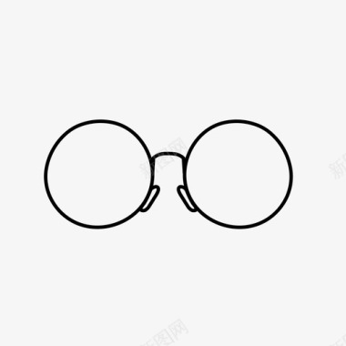 圆眼镜镜框图标图标