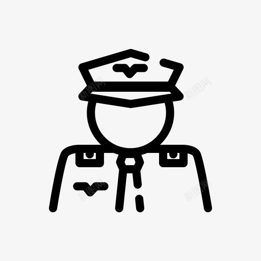 飞行员机场保安航空图标svg_新图网 https://ixintu.com 机场保安 航空 飞行员