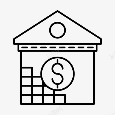 储蓄银行房子图标图标