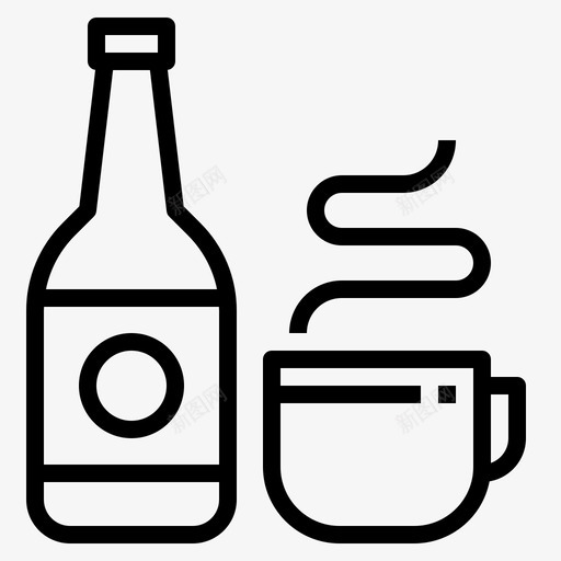 饮料咖啡热水图标svg_新图网 https://ixintu.com 办公室图标 咖啡 水 热水 饮料