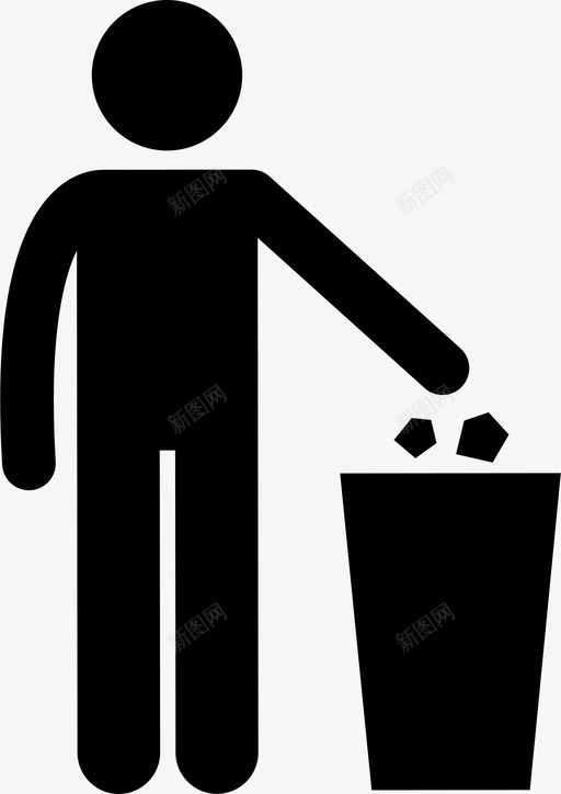扔垃圾罐子垃圾箱图标svg_新图网 https://ixintu.com 回收站 垃圾 垃圾垃圾 垃圾箱 垃圾箱标签 扔垃圾 罐子