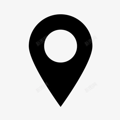 位置定位销地图图标svg_新图网 https://ixintu.com 位置 地图 地图位置 定位销