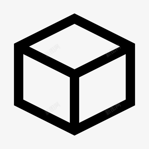 立方体盒子迷你们线图标svg_新图网 https://ixintu.com 最小的使用 盒子 立方体 迷你们线图标