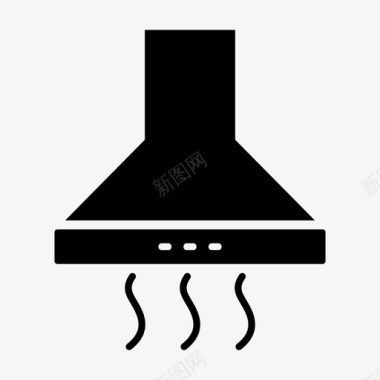 通风柜烹饪现代图标图标