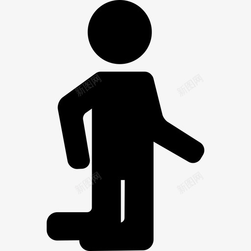 跪着的人人行动图标svg_新图网 https://ixintu.com 人 行动 跪着的人 跪着的动作