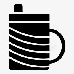玻璃口杯小口杯冷饮玻璃杯图标高清图片