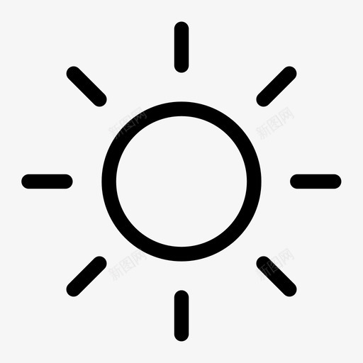 亮度调整对比度图标svg_新图网 https://ixintu.com 亮度 基本 对比度 照明 落日 调整