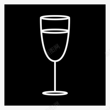 葡萄酒饮料白葡萄酒图标图标