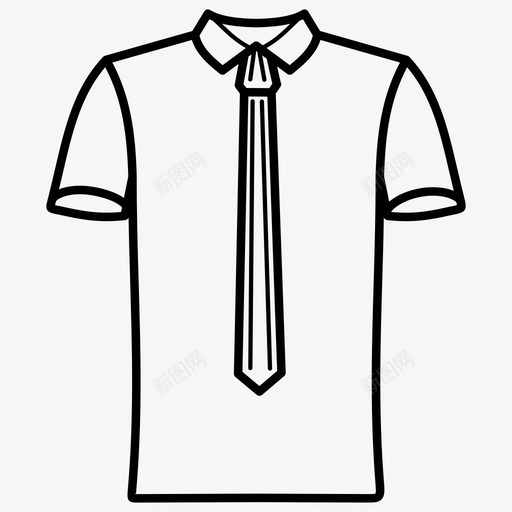 马球领带衬衫图标svg_新图网 https://ixintu.com 衬衫 马球领带