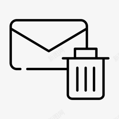 删除邮件电子邮件信件图标图标