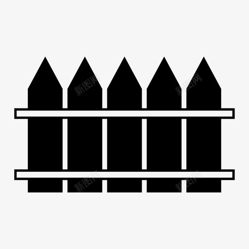 围栏区域边界图标svg_新图网 https://ixintu.com 区域 围栏 围栏填充 大门 边界 防御