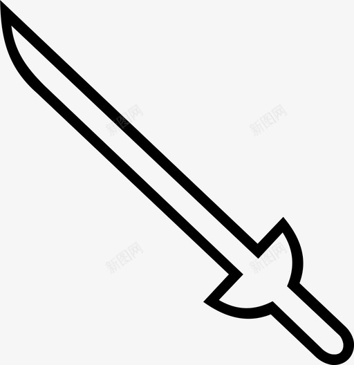 剑致命武器骑士图标svg_新图网 https://ixintu.com 中世纪 剑 致命武器 骑士