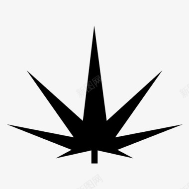 大麻草药植物图标图标