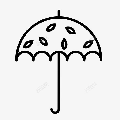 雨伞预报防护图标svg_新图网 https://ixintu.com 天气 女式时装 防护 雨 雨伞 预报
