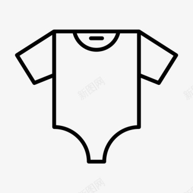衬衫婴儿衣服图标图标