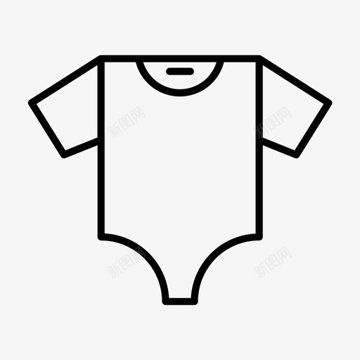 衬衫婴儿衣服图标svg_新图网 https://ixintu.com 婴儿 时装 衣服 衬衫 连体衣