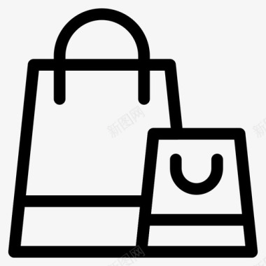 购物袋分类电子商务图标图标